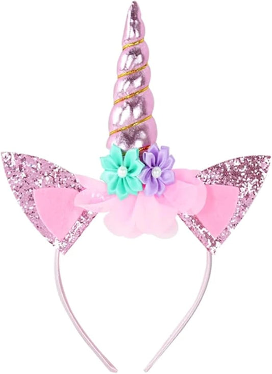 Unicorn Horn Headband Glitter Cute Unicorn Hairband Birthday Party Halloween