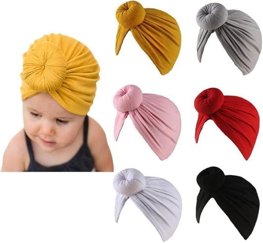 XYX Baby Girl Toddlers Breathable Cotton Hat Newborn Knotted Hat