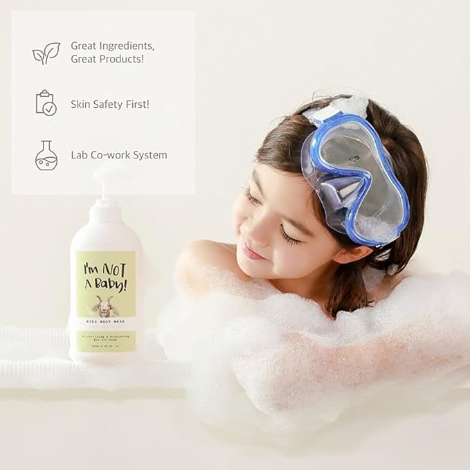 I'm NOT A Baby! Face Wash & Body Wash Duo - Gentle Kids Face Wash and Body Wash with Goat Milk, Perfect for Sensitive Skin 2-Piece Set