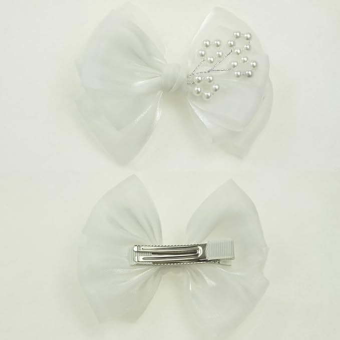 Off White First Communion Hair Accessories Pearl Tree Embellishments White -1Pcs