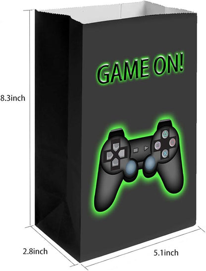 Video Game Party Bags Video Game Paper Bags Video Game Party Favor Bags for Kids Birthday Party Goodie Bags (24 Pack)