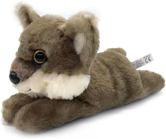 The Petting Zoo Timber Wolf Stuffed Animal Plushie Slap Bracelet, Gifts for Kids, Slapstix Wildlife Animals, Wolf Plush Toy, 10 inches