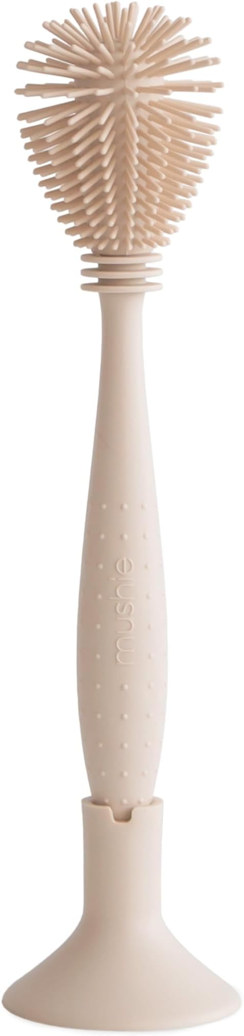 mushie Baby Bottle Brush | Soft Silicone with Suction Base