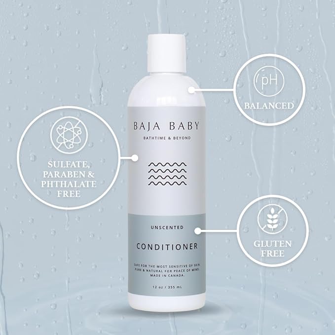 Baja Baby Unscented Conditioner - Organic, Gluten-Free 12 oz