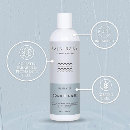 Baja Baby Unscented Conditioner - Organic, Gluten-Free 12 oz