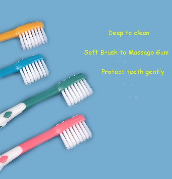 8 Packs Kids Toothbrush, Extra Soft Lovely Little Deer Toddler Toothbrush for Kids 2-8 Years (Pink&Orange&Blue&Green)