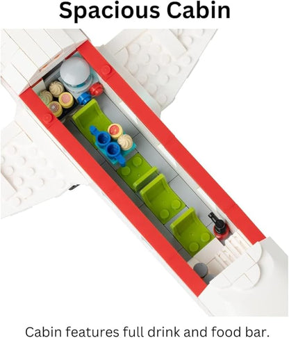 Airplane Building Block Set (633 Pieces). Aviation Series Building Blocks for Kids and Adults