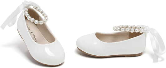 Felix & Flora Girls Toddler Little Ballet Shoes - Flower