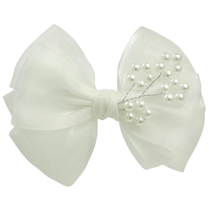 Off White First Communion Hair Accessories Pearl Tree Embellishments White -1Pcs
