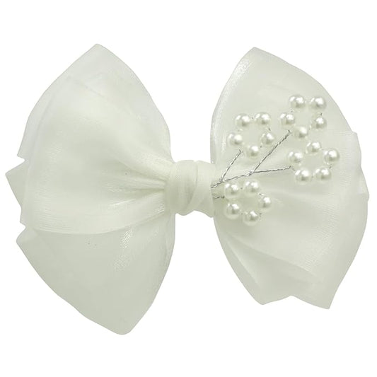 Off White First Communion Hair Accessories Pearl Tree Embellishments White -1Pcs