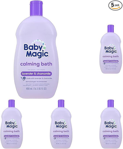 Baby Magic Calming Baby Bath, 16.5 Fl Oz (Pack of 5)