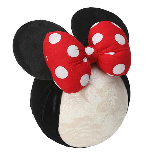 JIAHANG Baby Girl Mouse Ears Turban Headband with 3D Bow, Wide Hairband for Newborn Infant Toddler