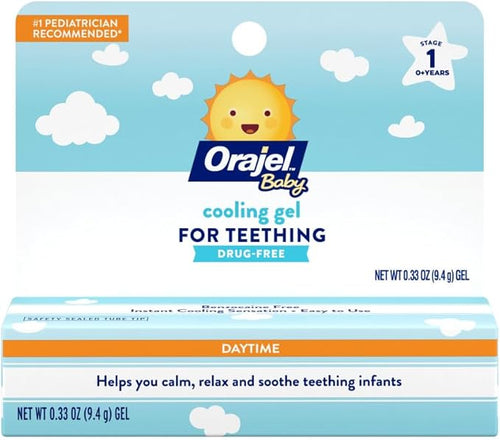 Orajel Baby Daytime Cooling Gel for Teething, Drug-Free #1 Pediatrician .33oz Tube