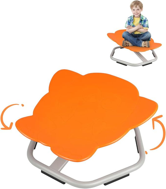 Dollate Carousel Spin Sensory Chair for Kids, Petal Kids Swivel Chair, Elephant Sit and Spin Swivel Chair,Toddler Spinner Seat Non-Slip Spinning Seat Autism Kids Swivel Chair for Training Balance