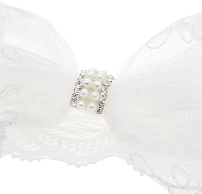 Lace Bow Headband Turban for Baby Girls Lace Beanie Cap JBC18