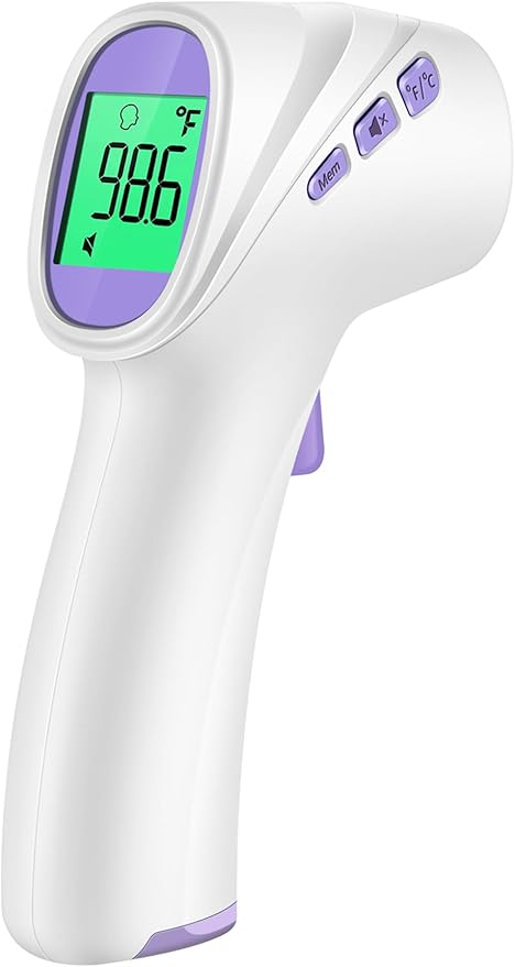 No-Touch Thermometer for Adults and Kids, Digital Thermometer with Fever Alarm