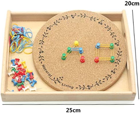 DANNI Montessori Practical Life Material Hammer and Nails Set with Wooden Tray Montessori Educational Wooden Toys for Children (2)