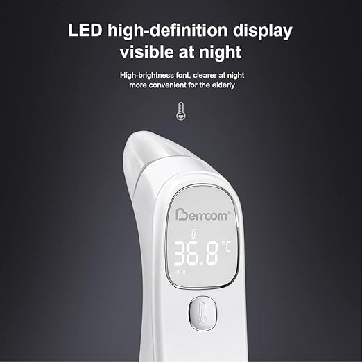 Berrcom Forehead and Ear Thermometer for Adults and Kids, Digital 1s Measurement