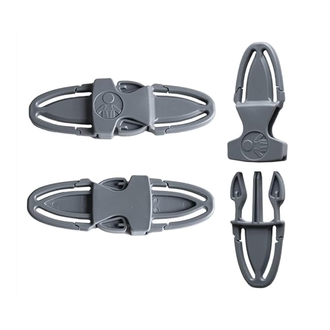 Universal Child Car Seat Chest Harness Clip Universal Safer Belt Clip Buckle Lock Stroller Chest Clip Adjustable Guard for Baby and Kids (Light Gray)