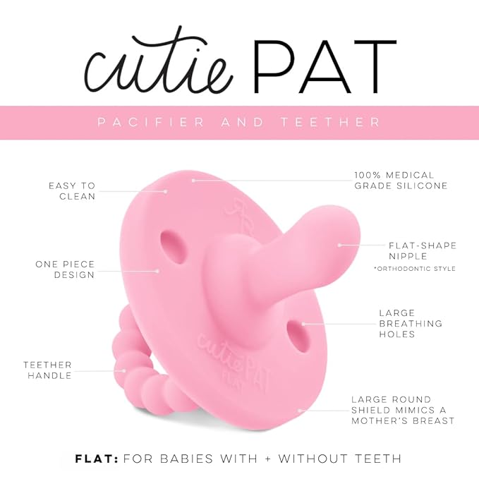 Ryan & Rose Cutie PAT Pacifier Teether (Flat, Taffy)