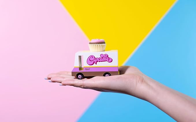 Candylab Toys CANDYCAR® Wooden Food Truck Collection - Cupcake Van,