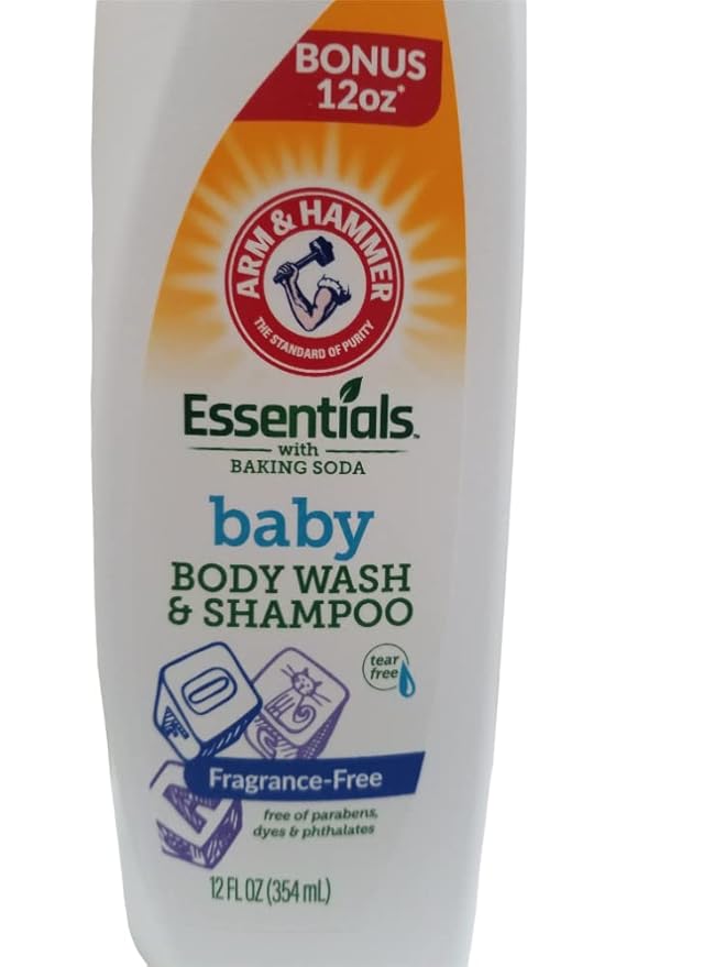 Arm & Hammer Essentials Baby Body Wash & Shampoo (Fragrance-Free)
