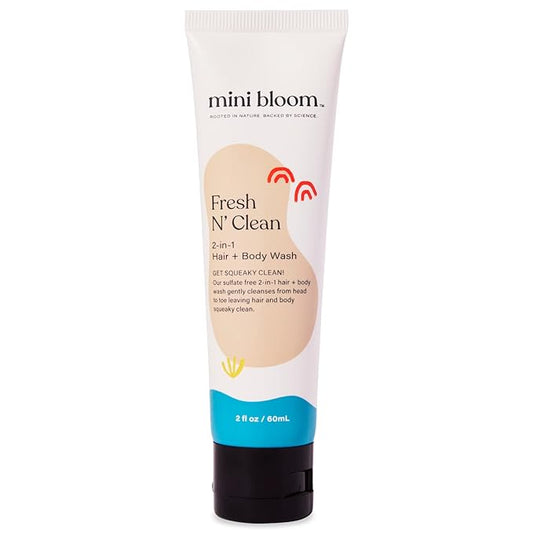 Fresh N’ Clean 2-in-1 Hair + Body Wash Shampoo Sulfate-Free Baby & Kid Safe Aloe leaf, Chamomile extract