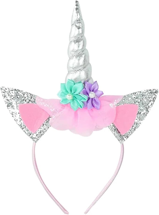 Unicorn Horn Headband Glitter Cute Unicorn Hairband Birthday Party Halloween