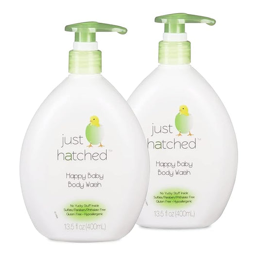 Happy Baby Body Wash Multi-Pack - Gentle Bath + Body Cleanser, Huggable Yummy Fragrance for Newborns 13.5 fl (2 Pack)