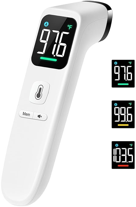 Touchless Thermometer for Adults and Kids, Fast Accurate Thermometer with Fever Alarm 1S Reading
