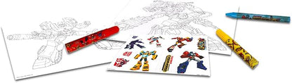 Transformers Art Set for Kids - 50 Pc Transformers Art Kit Bundle with Transformers Coloring Utensils, Paint, Art Pad, Stickers, More | Transformers Painting Kit for Boys