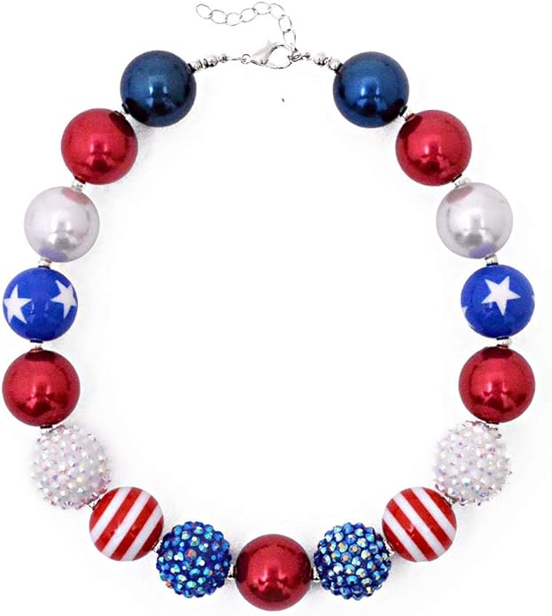 Sunrade Dress Up Jewelry for Little Girls Kids Necklaces Fashion Girls Chunky Beads Bubblegum Necklace and Bracelet Set Toddler Jewelry Costume Play Necklace
