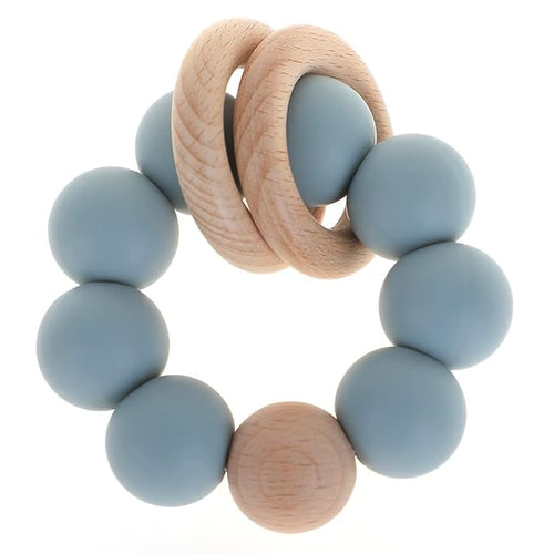 Silicone Baby Teether, Food Grade Silicone & Beech Baby Teething Toy