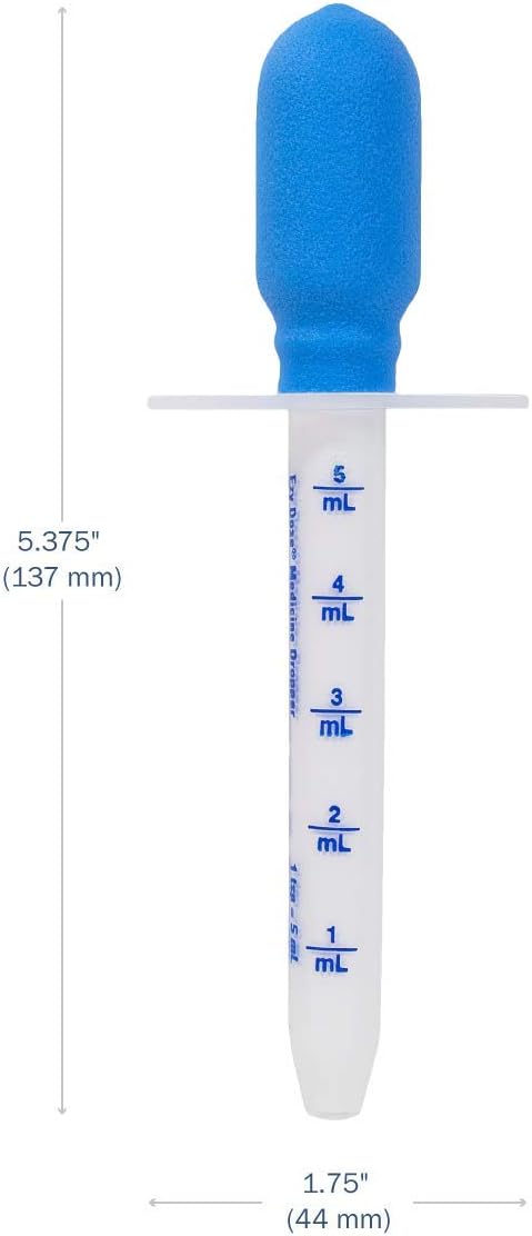 EZY DOSE Kids Baby Oral Syringe & Dispenser Calibrated for Liquid Medicine, Reduce Mess 5 mL/1