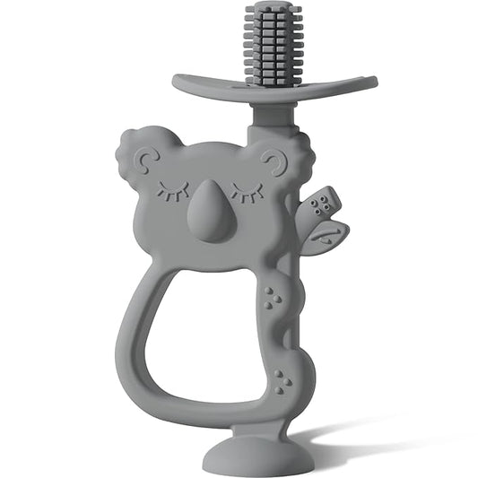Moonkie Teething Toy, Safe & Easy to Hold BPA Free Silicone Teethers 360Â° Baby 6-12 Months