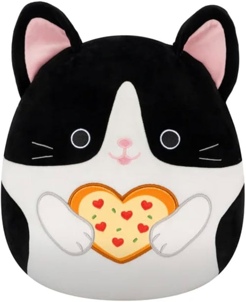 Squishmallows 2025 Original 8-Inch Valentine Squad Plush - Collectible Soft & Squishy Mini Stuffed Animal Toy - Add to Your Squad - Gift for Kids, Girls & Boys (Cicely The Cat Pizza)