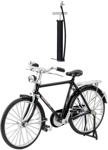 HOMSFOU Alloy Mini Bicycle with Inflator: Miniature Bike 1: 10