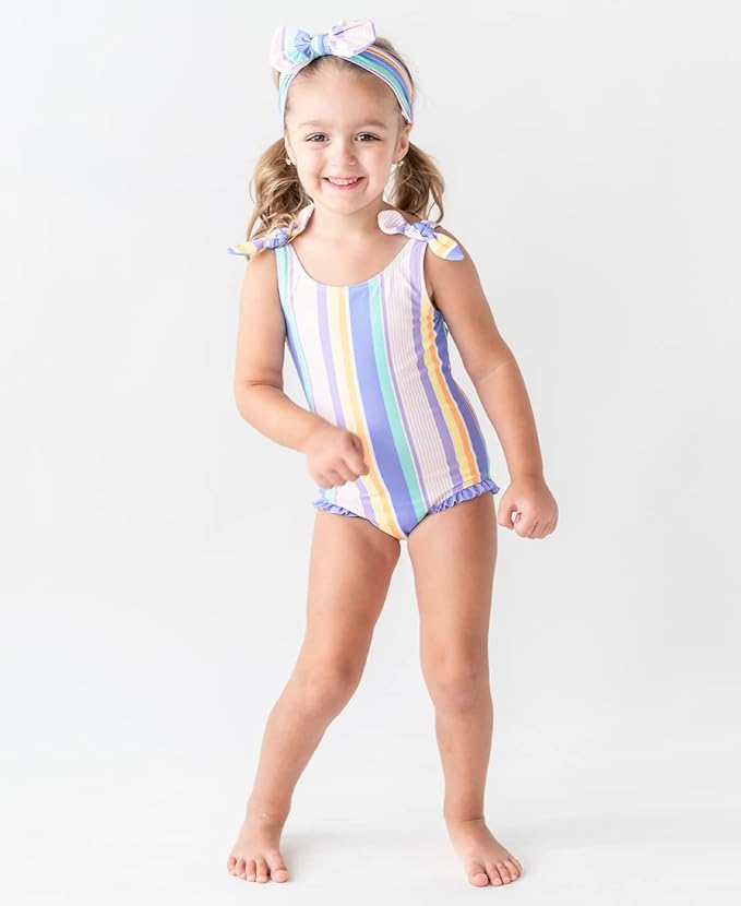 RuffleButtsÂŽ Girls Swim Bow Headband