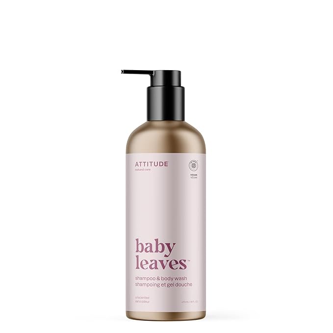 ATTITUDE 2-in-1 Shampoo and Body Wash for Baby, EWG Verified 16 Fl