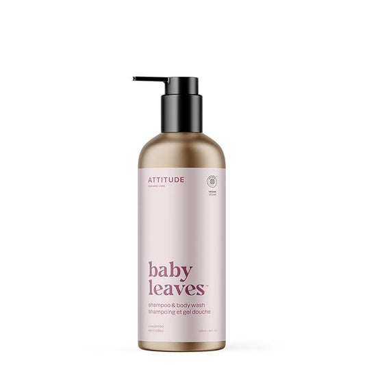 ATTITUDE 2-in-1 Shampoo and Body Wash for Baby, EWG Verified 16 Fl
