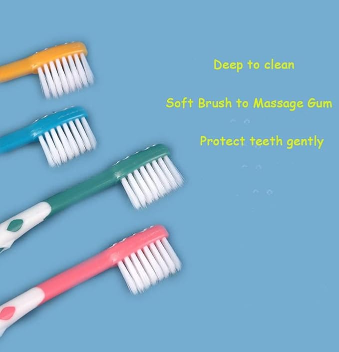 32 Packs Kids Toothbrush Set, Lovely Little Deer Soft Toothbrush for Kids 2-8 Years (Pink&Orange&Blue&Green)