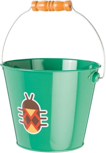Toysmith Beetle & Bee Kids Bucket, Children's Gardening Bucket, Colorful Beach Bucket, Assorted Colors