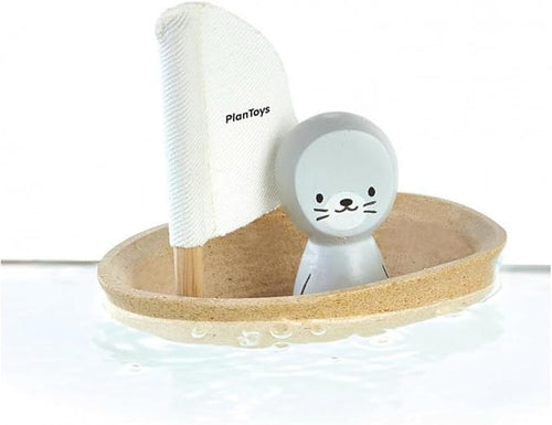 PlanToys Sailing Boat Seal - Bath Toy 1 Year