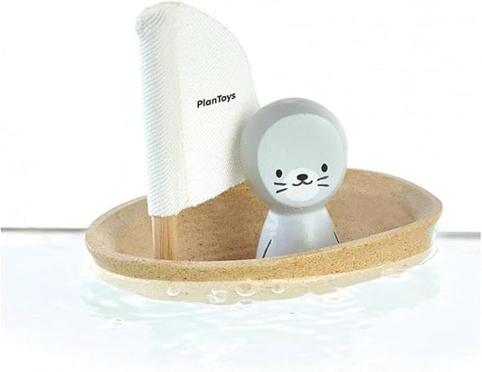 PlanToys Sailing Boat Seal - Bath Toy 1 Year