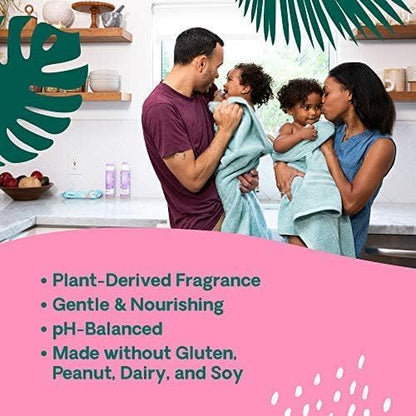 Hello Bello Watermelon Tear-Free Shampoo & Body Wash - 10 FL Oz + Conditioning Mist + Detangler, Hypoallergenic & Non-Greasy Leave-in Conditioning Spray 6.7oz