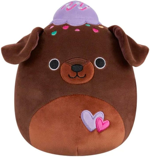 Squishmallows 2025 Original 8-Inch Valentine Squad Plush - Collectible Soft & Squishy Mini Stuffed Animal Toy - Add to Your Squad - Gift for Kids, Girls & Boys (Rico Chocolate Brownie Dog)