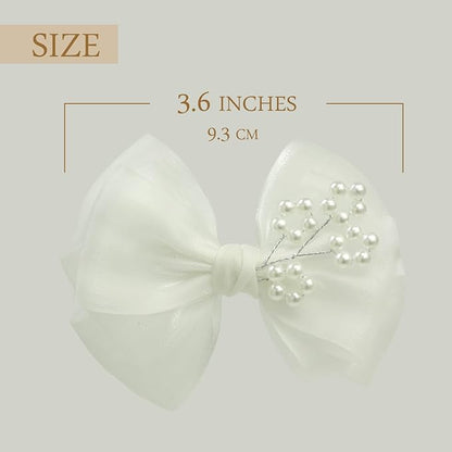 Off White First Communion Hair Accessories Pearl Tree Embellishments White -1Pcs