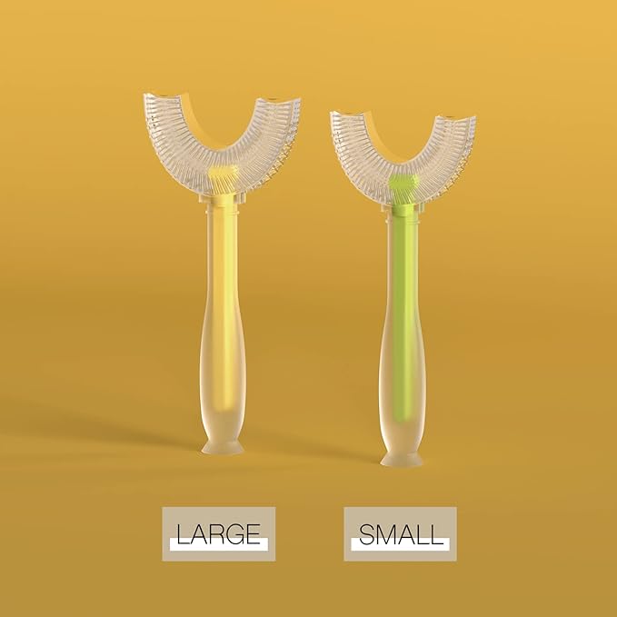 U Shaped Kids Toothbrush 4 Pack, U-Type Whole Mouth Toothbrush for Kids (Age 6-10)