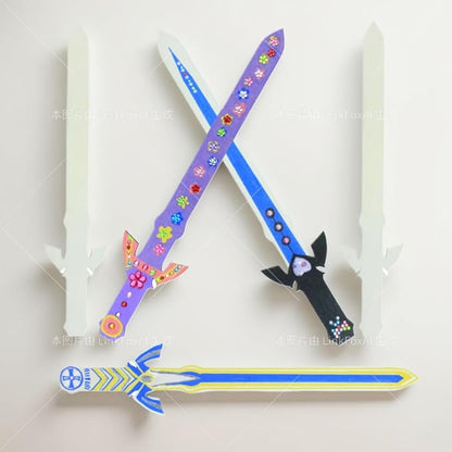 Wooden Sword Ninja Pirate Style Toy Sword, Unfinished Wooden Crafts, DIY Crafts Painting Set, Kids Ninja, Warrior, Viking Kids Role Playing, Games, Parties (5pack) (Wooden Knife)