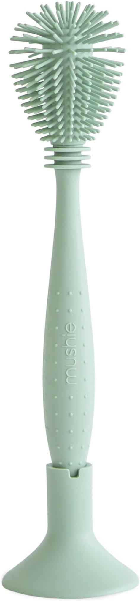 mushie Baby Bottle Brush | Soft Silicone with Suction Base